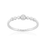 Bague argent zirconias - vue 1
