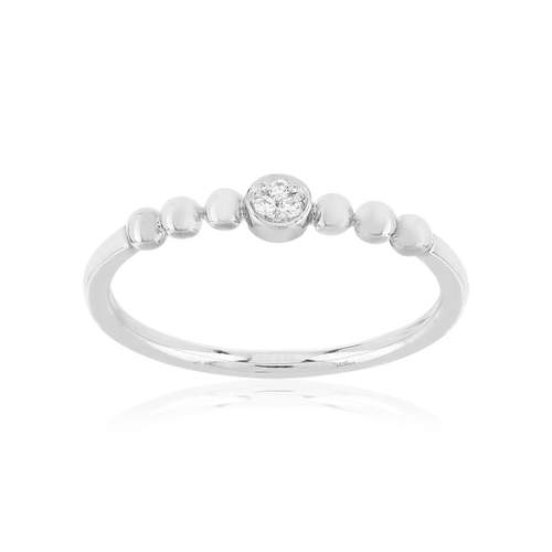 Silver zirconia ring