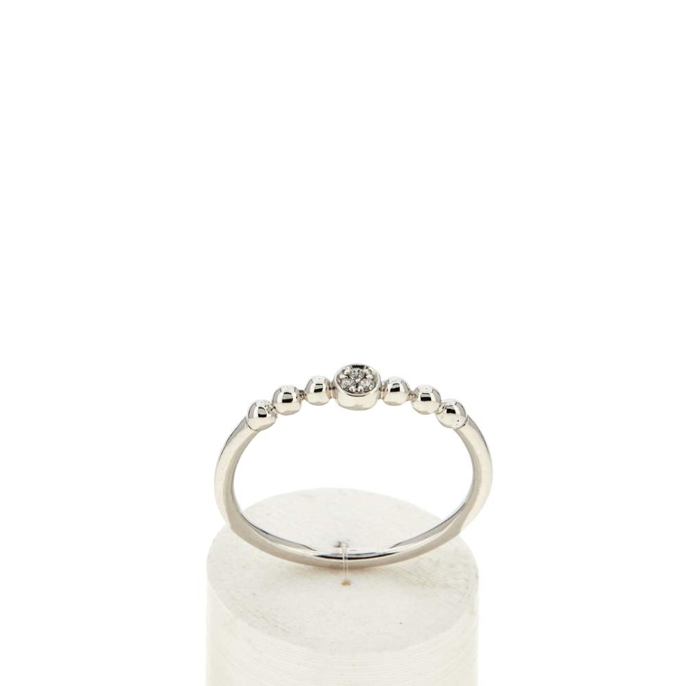 Bague argent zirconias - vue 1