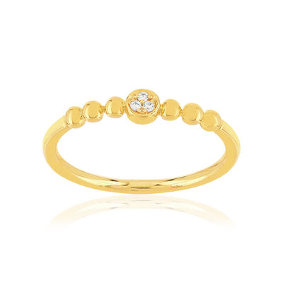 Bague plaqué or jaune zircons