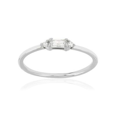 Bague argent 925 zirconias