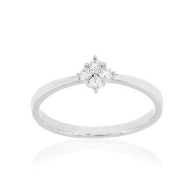 Bague argent zirconias