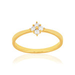 Bague plaqué or jaune zircons - vue 1