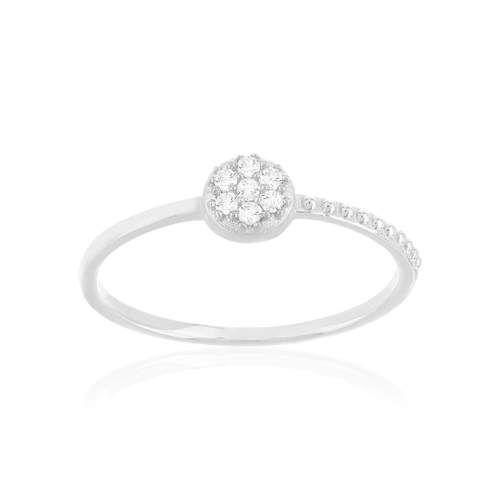 Bague argent zirconias