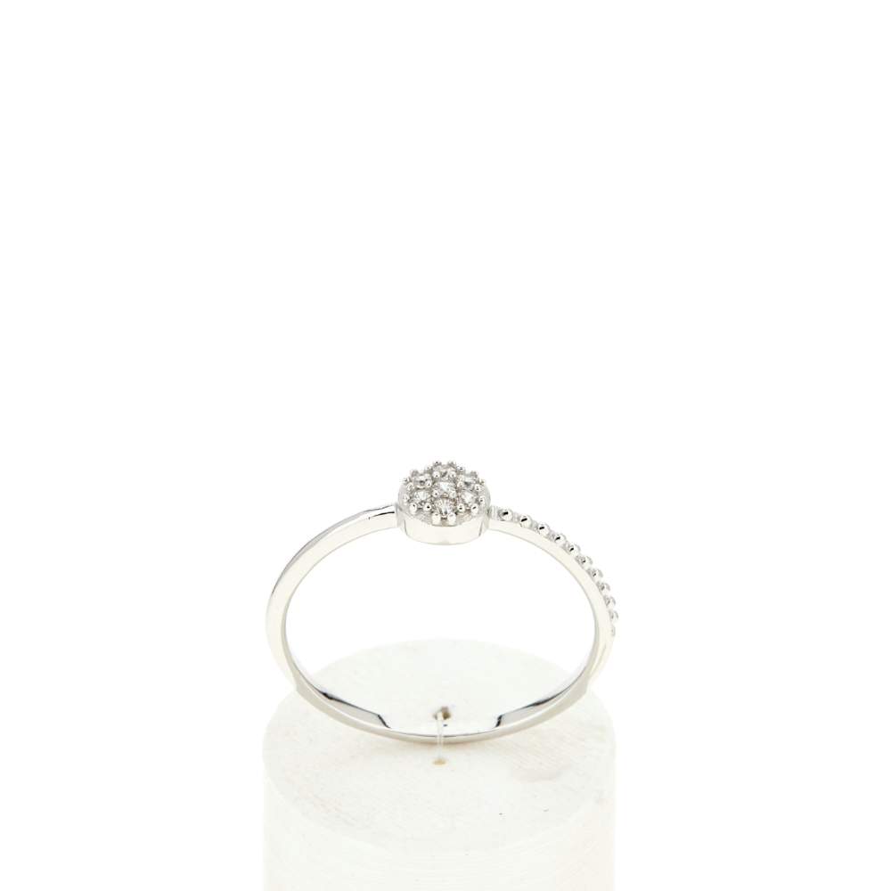 Bague argent zirconias - vue 1