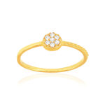 Bague plaqué or jaune zircons - vue 1