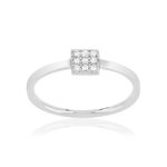 Bague argent zirconias - vue 1