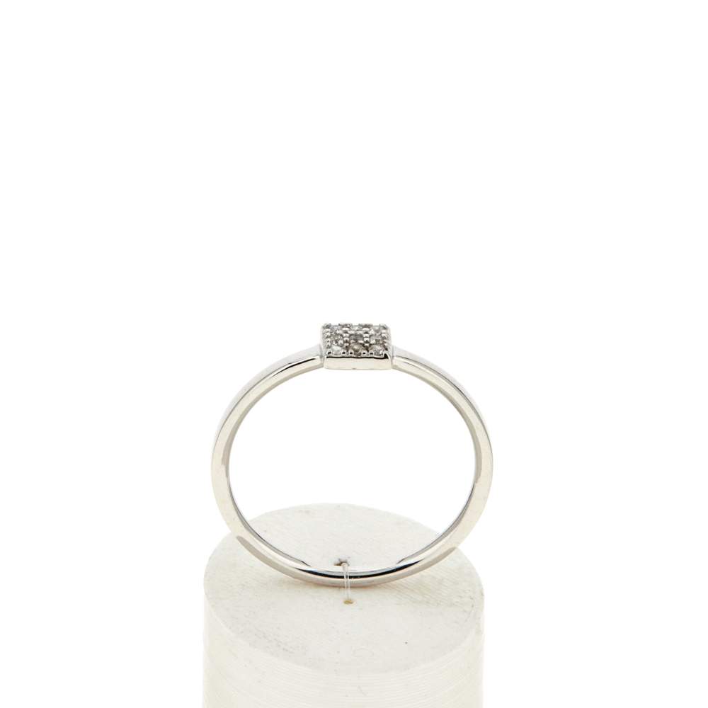 Bague argent zirconias - vue 1