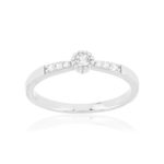 Bague argent zirconias - vue 1