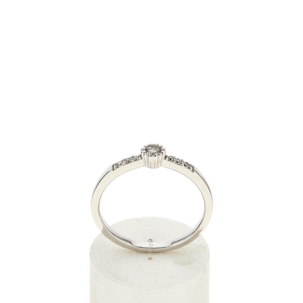 Bague argent zirconias - vue 1