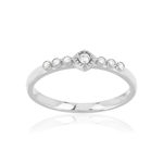 Bague argent zirconias - vue 1