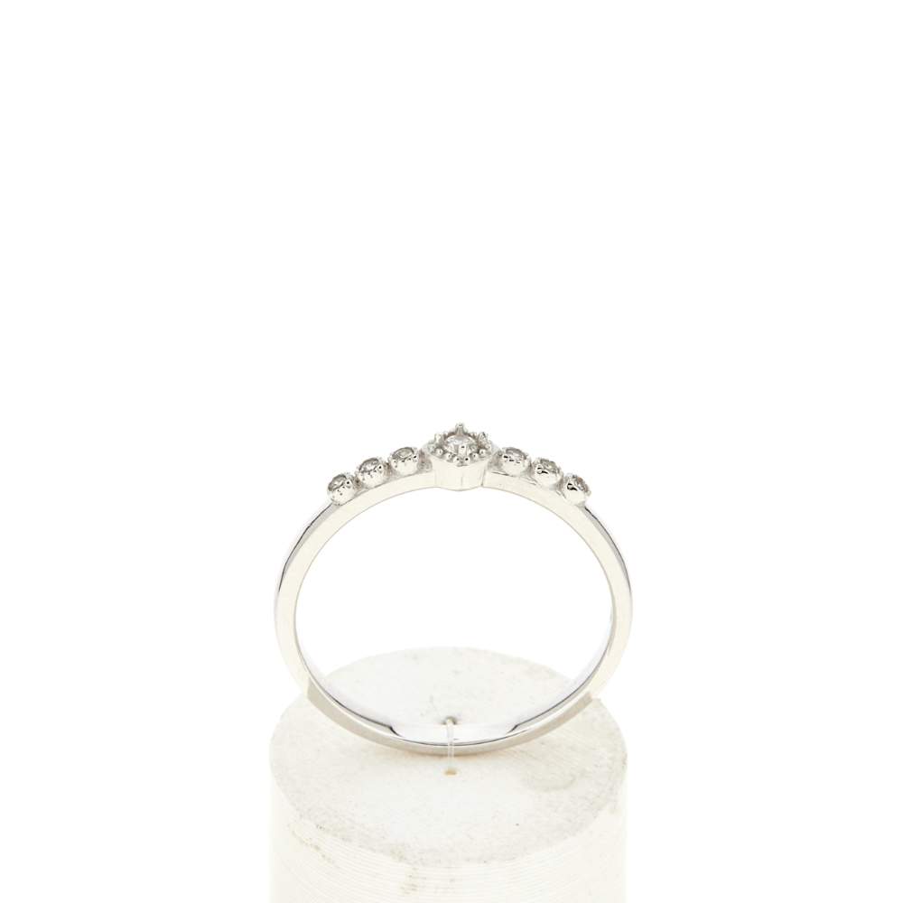 Bague argent zirconias - vue 1