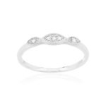 Bague argent 925 zirconias - vue 1