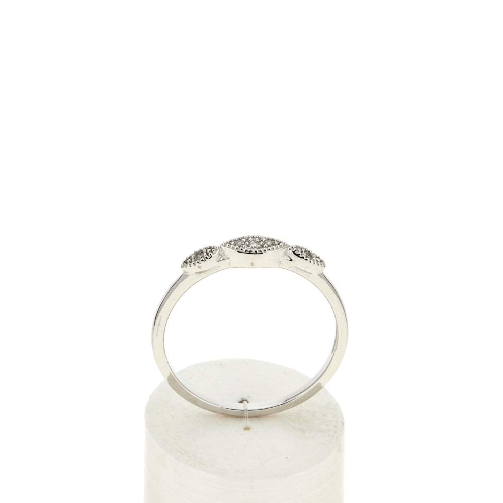 Bague argent 925 zirconias - vue 1