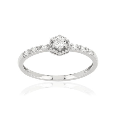 Bague argent zirconias