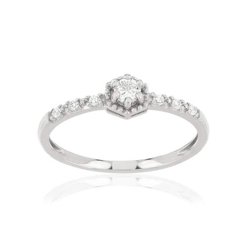 Bague argent zirconias