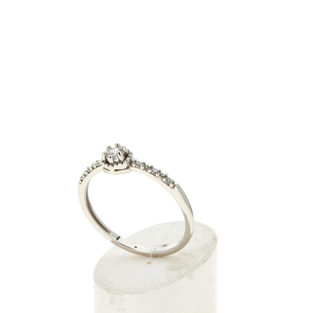 Bague argent zirconias - vue 3