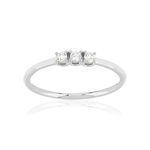 Bague argent zirconias - vue 1