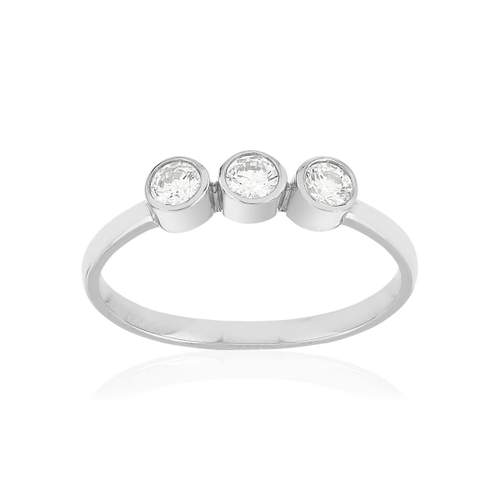 Zilveren zirkonia ring