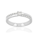 Bague argent 925 zirconias - vue 1