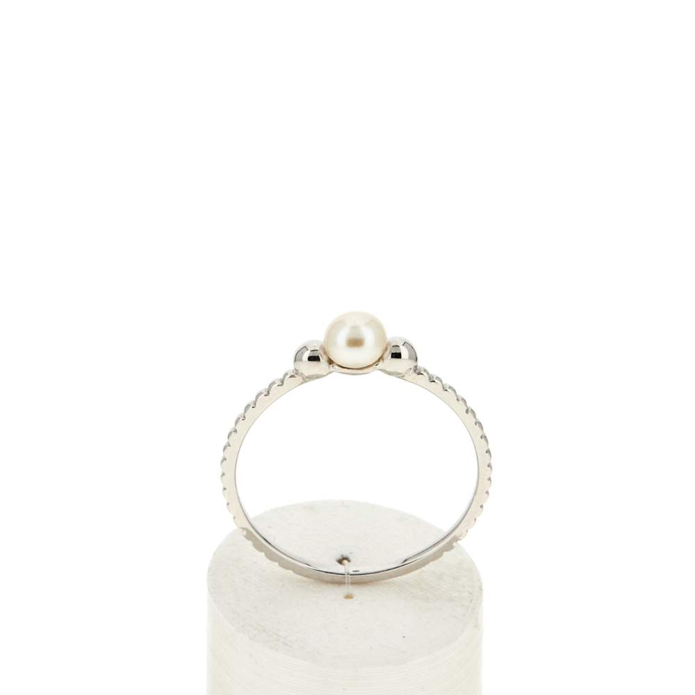 Bague argent perle - vue 1