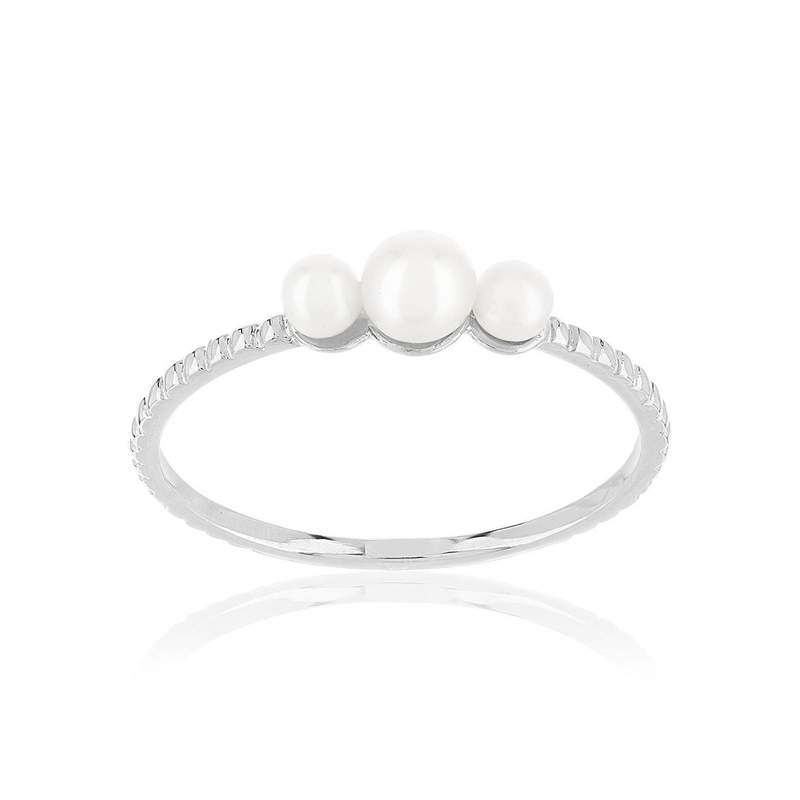 Bague argent perle de culture de chines - vue 1