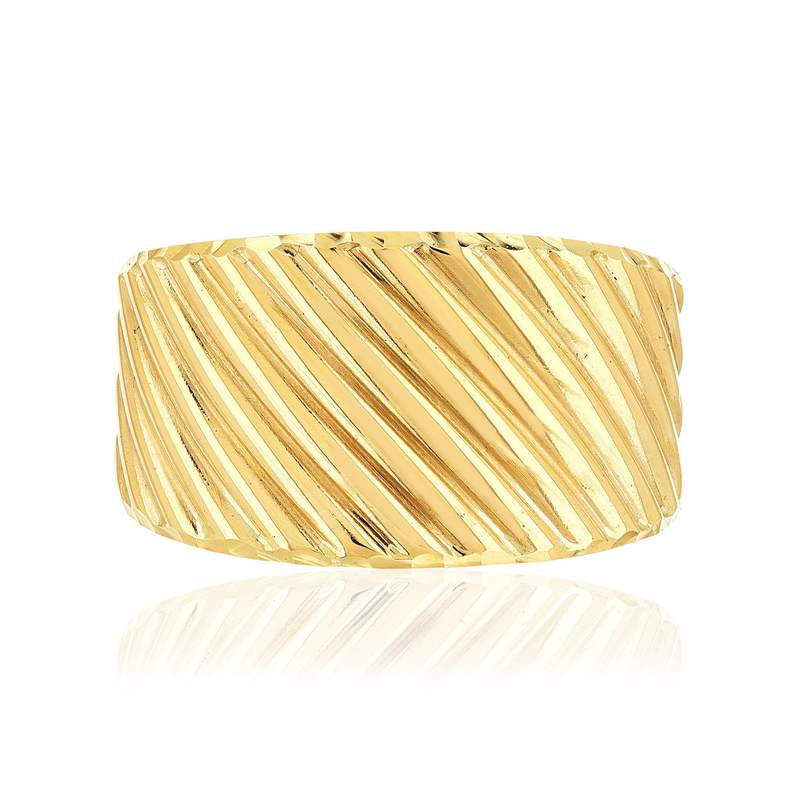 Bague or 375 jaune - vue 3