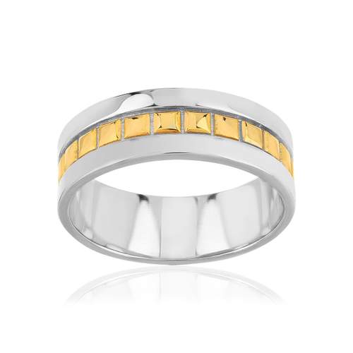 Bague argent 925 2 tons