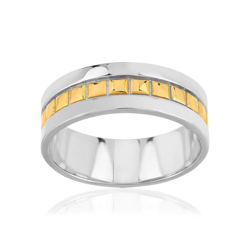 Bague argent 925 2 tons - vue 1