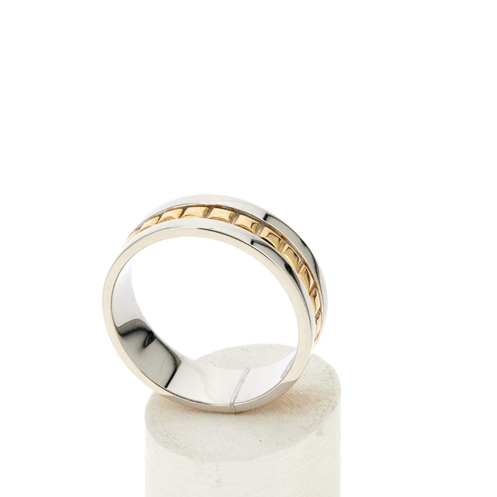 Bague argent 925 2 tons - vue 2