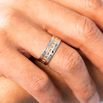 Two-tone 925 silver ring - worn view 1