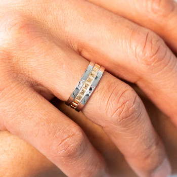 2-tone 925 silver ring