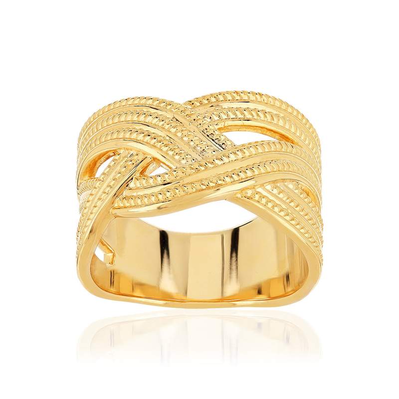 Bague plaqué or jaune - vue 1