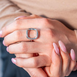 Bague argent - vue porté 1