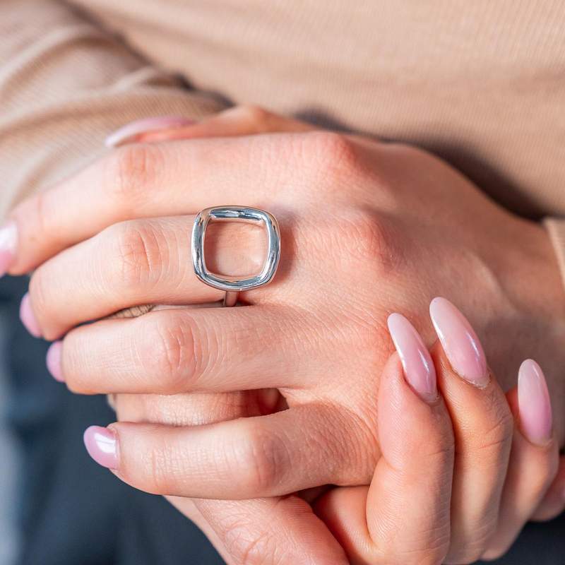 Bague argent - vue porté 1
