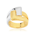 Bague plaqué or jaune 2 tons - vue 1