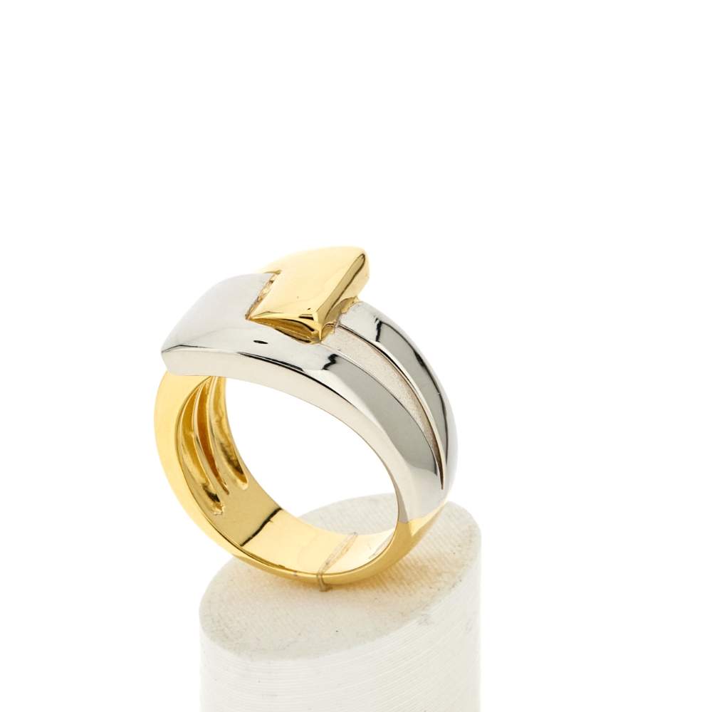 Bague plaqué or jaune 2 tons - vue 3