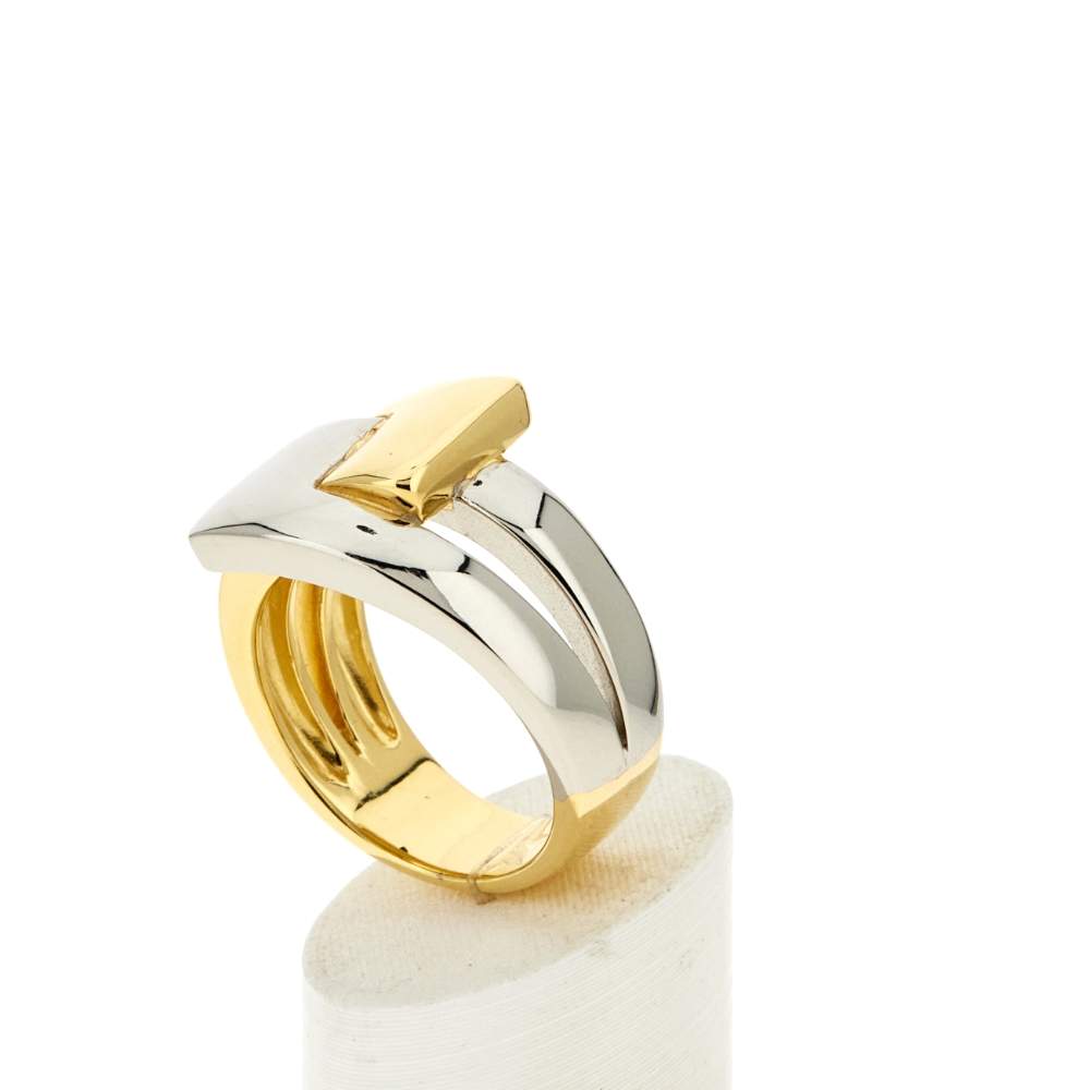Bague plaqué or jaune 2 tons - vue 4