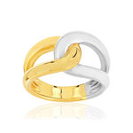Bague plaqué or jaune 2 tons - vue 1