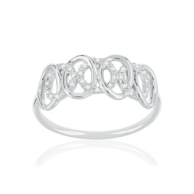 375 witgouden diamanten ring