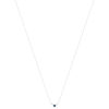 Witte 375 gouden ketting met blauwe topaas, behandeld, 45 cm met verkortingsring 42 cm - weergave V2