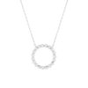 Collier or 375 blanc blanc 45cm avec anneau de raccourcissement à 42cm - vue V1