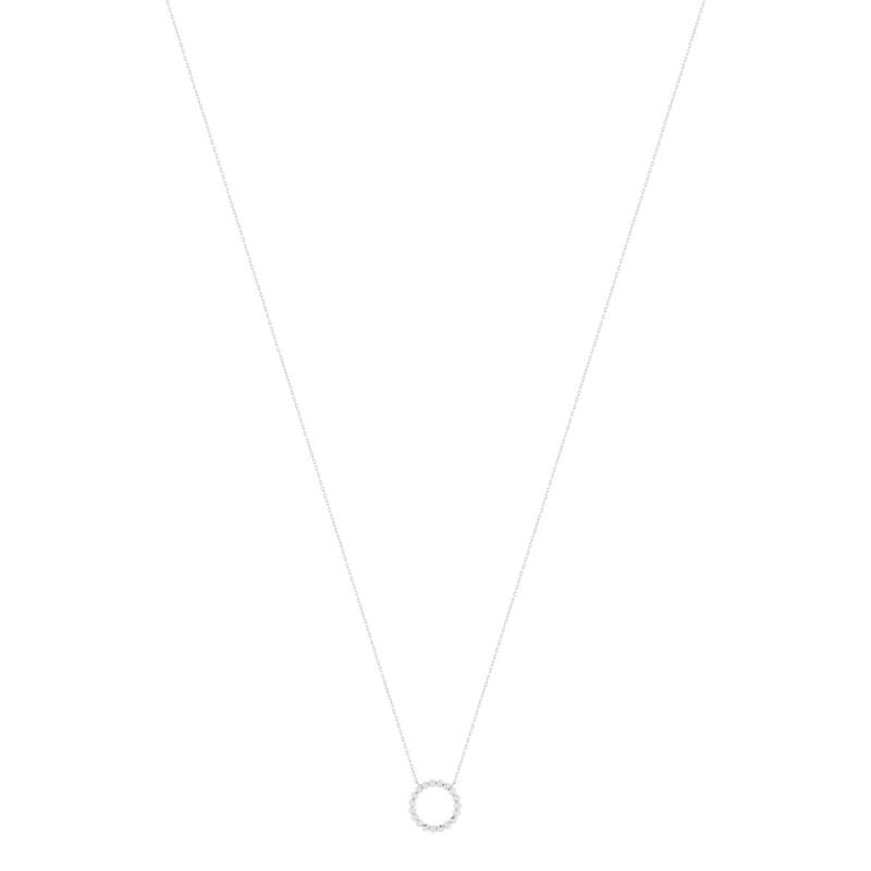 Collier or 375 blanc blanc 45cm avec anneau de raccourcissement à 42cm - vue 2