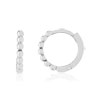 Boucles d'oreille or 375 blanc blanc - vue V1