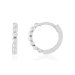 Boucles d'oreille or 375 blanc - vue 1