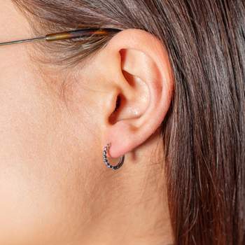 Boucles d'oreille or 375 blanc