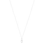Collier or 375 blanc diamants - vue 2