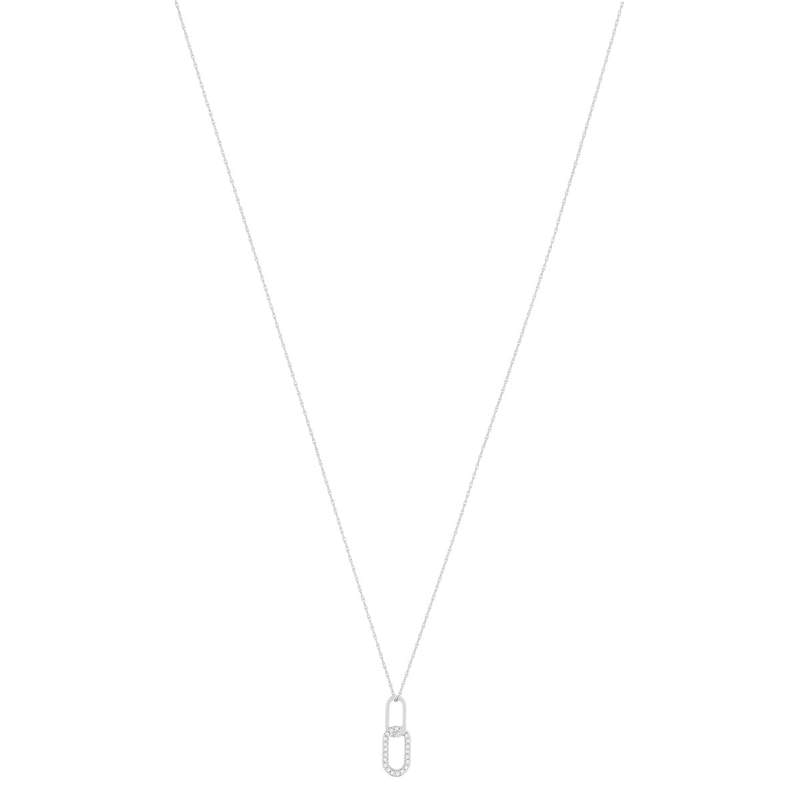 Collier or 375 blanc diamants - vue 2