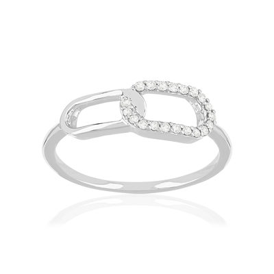 375 witgouden diamanten ring