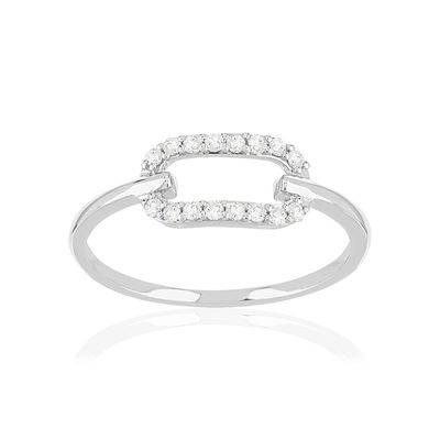 375 witgouden diamanten ring